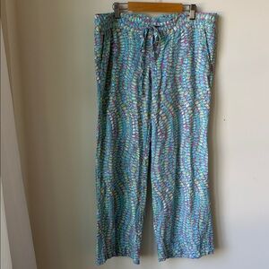 Lilly Pulitzer Wide Leg Pants in Clam Bake Coastal Grandma Preppy Beachy Size M